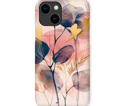 Peachy Blue Golden Flora Escape  Snap Phone Case - D'Sare