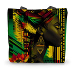 African Print Empress  Canvas Tote Bag - D'Sare