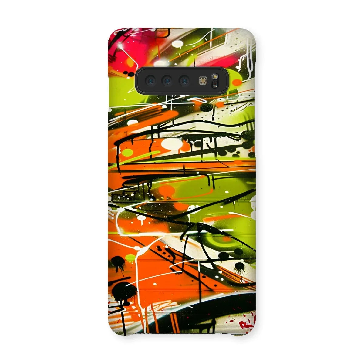 Neon Splatter Symphony: Urban Graffiti Art Snap Phone Case - D'Sare