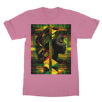 Abstract Red and Green Black Queen Fusion Softstyle T-Shirt