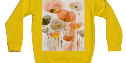 Poppy Echoes Golden Peach Escape Kids Sweatshirt by Prodigi