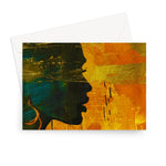 Golden Afrocentric Silhouette Greeting Card - D'Sare