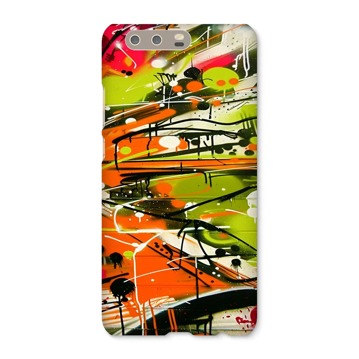 Neon Splatter Symphony: Urban Graffiti Art Snap Phone Case - D'Sare