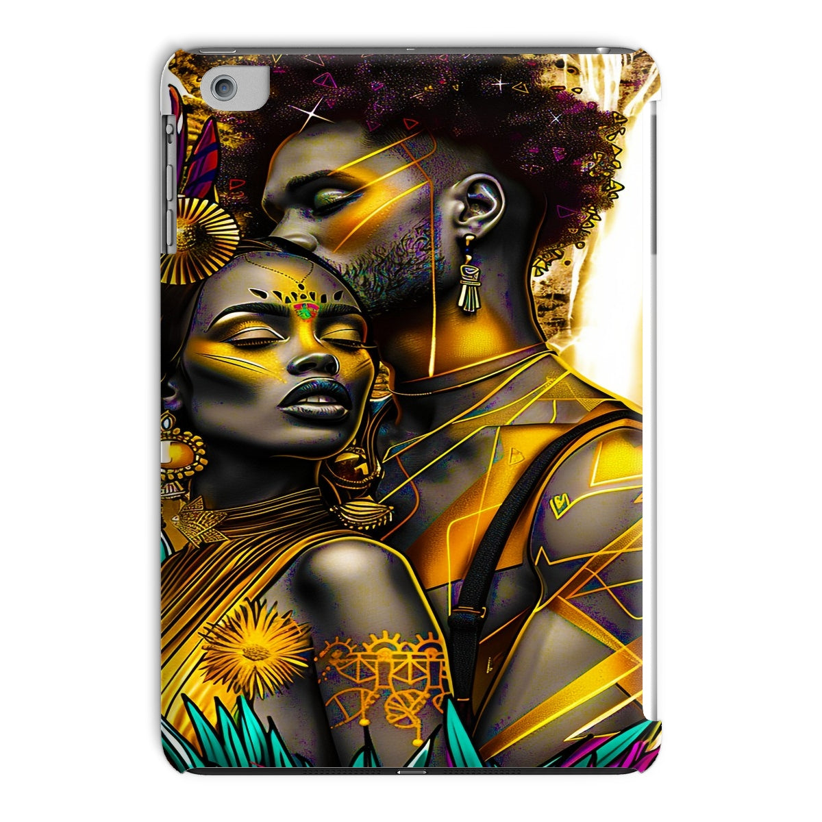 Golden Embrace Majestic Love Waterfall Tablet Cases - D'Sare