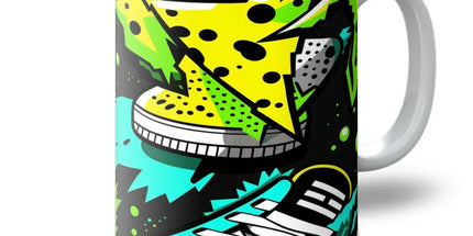 Electric Kicks Art: Urban Pop Art Explosion, Graffiti Mug by Prodigi