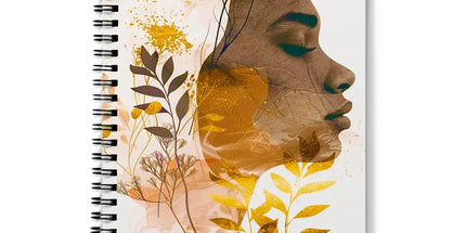 Golden Harmony Silhouette 06 Notebook by Prodigi