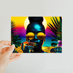 Tropical Sunset Dreams : Neon Vibes  Classic Postcard - D'Sare