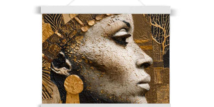 Afrocentric Golden Empress Fine Art Print with Hanger by Prodigi