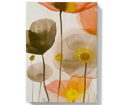 Poppy Echoes Golden Peach Escape 06 Eclectic Art  Hardback Journal - D'Sare