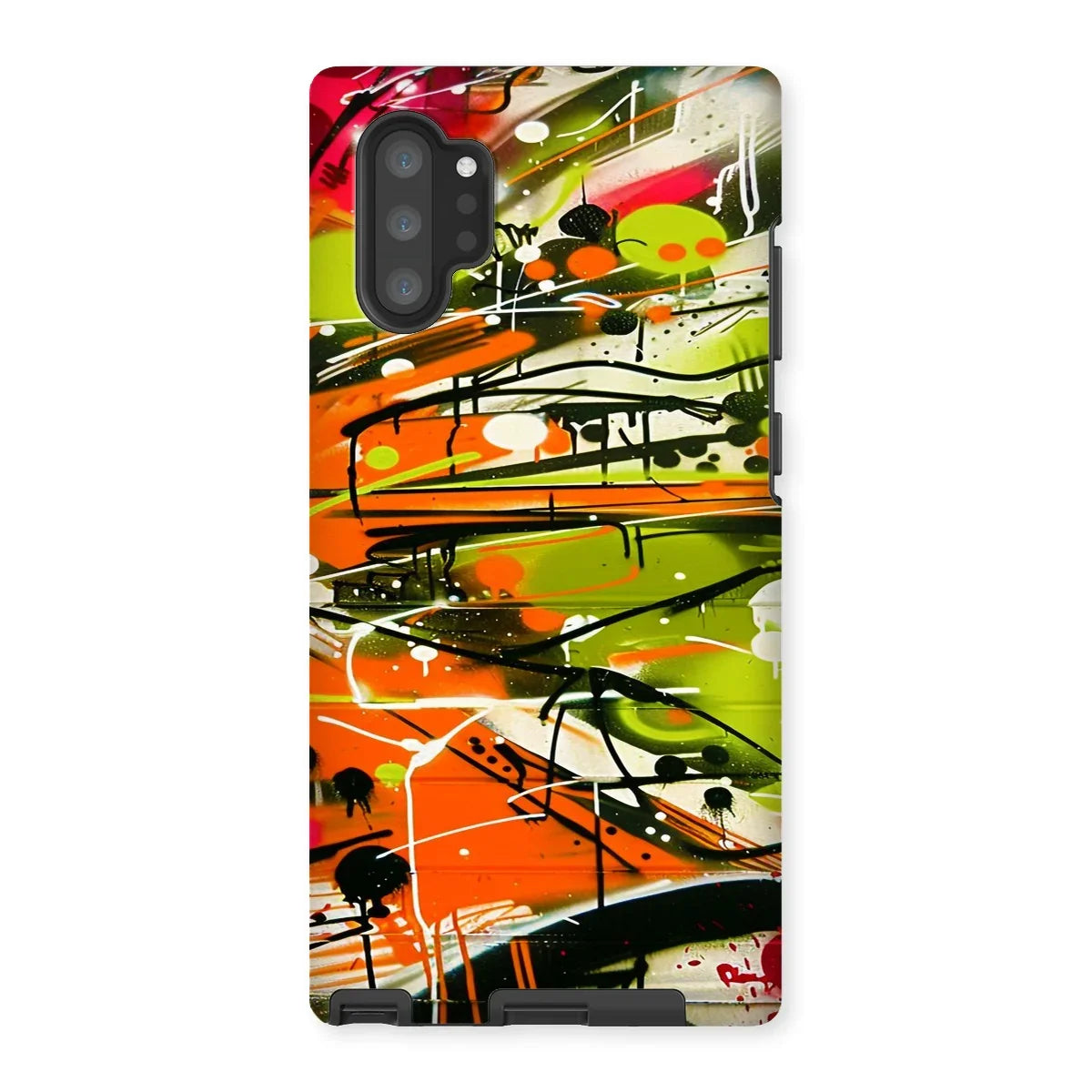 Neon Splatter Symphony: Urban Graffiti Art Tough Phone Case - D'Sare