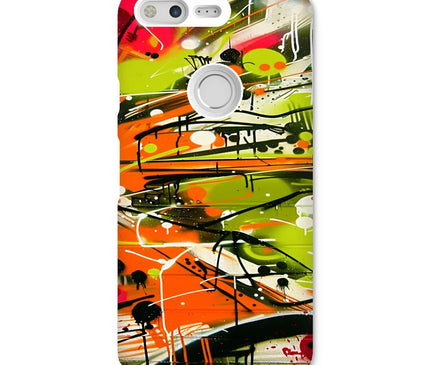 Neon Splatter Symphony: Urban Graffiti Art Snap Phone Case - D'Sare