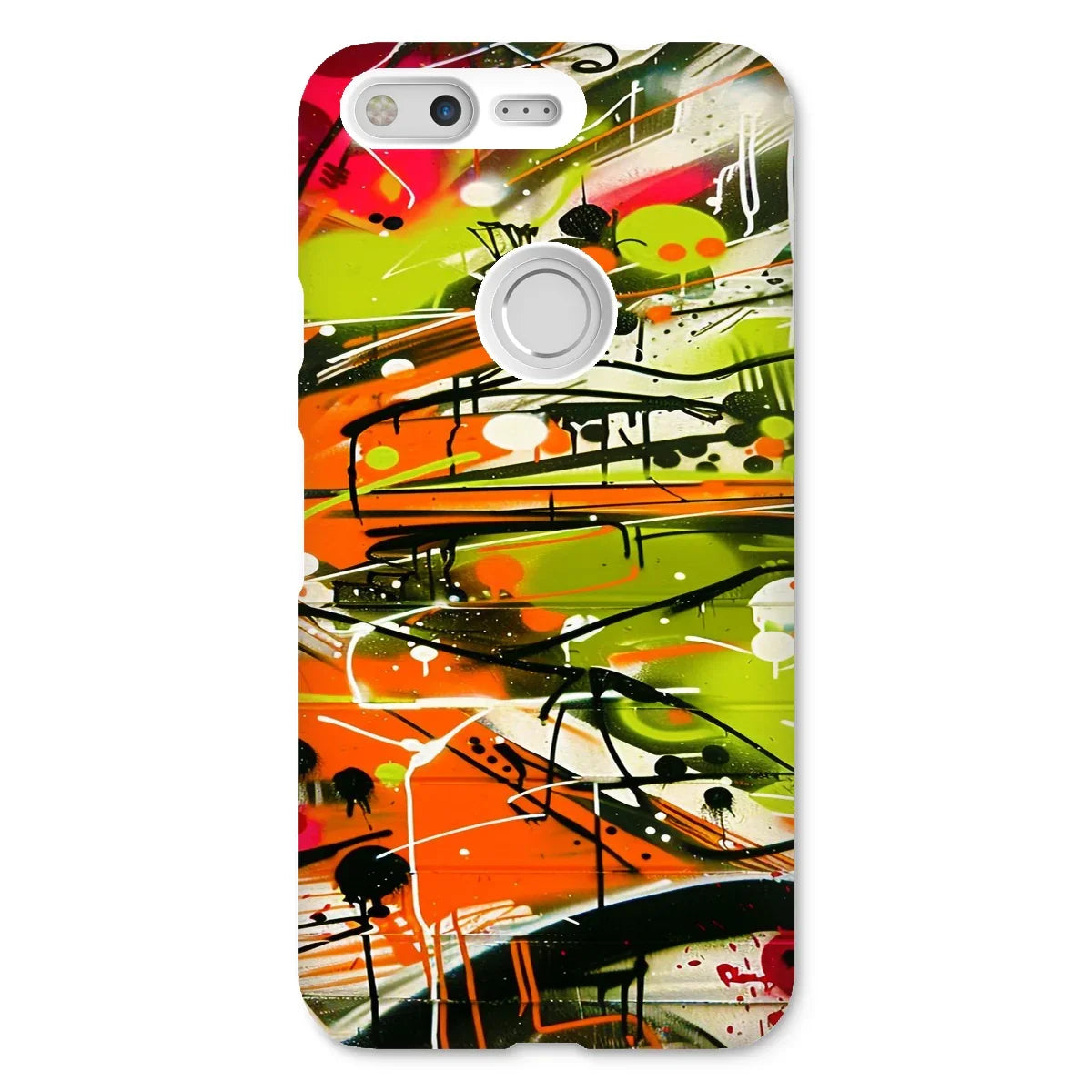 Neon Splatter Symphony: Urban Graffiti Art Snap Phone Case - D'Sare
