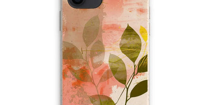 Peach Golden Leafy Escape Eco Phone Case by Prodigi