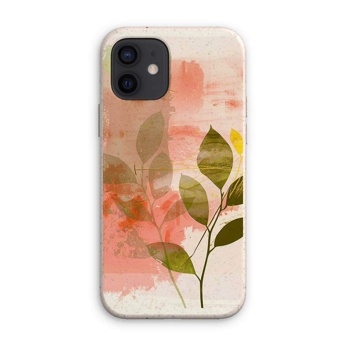 Peach Golden Leafy Escape 06 Eco Phone Case Eclectic Art - D'Sare