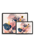 Peachy Blue Golden Flora Escape  Framed Photo Tile - D'Sare