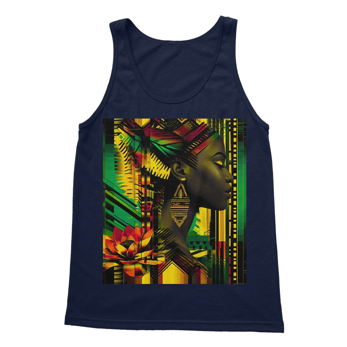 African Print Empress  Softstyle Tank Top - D'Sare