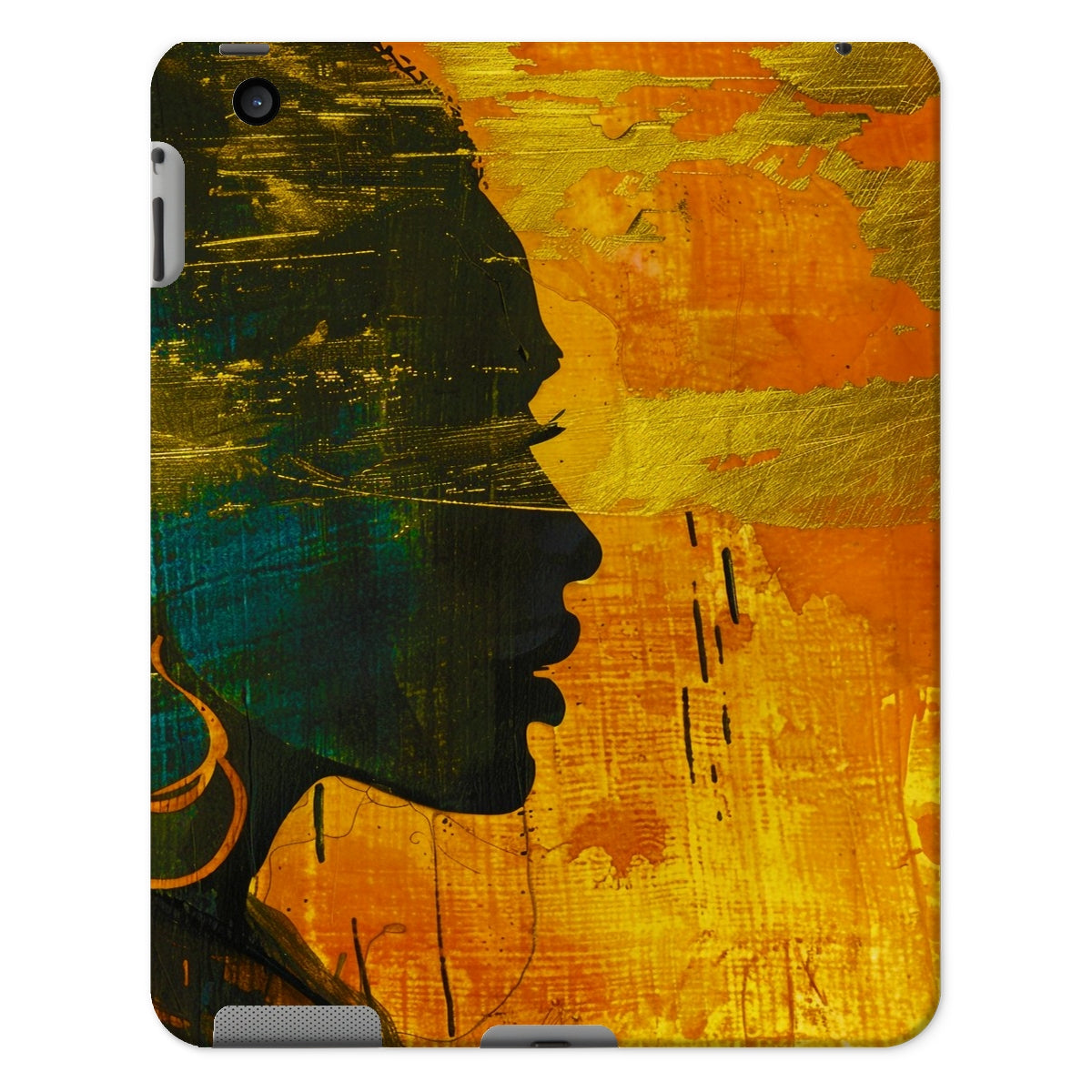 Golden Afrocentric Silhouette Tablet Cases - D'Sare