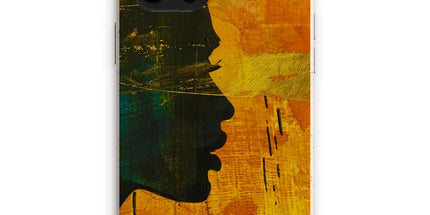 Golden Afrocentric Silhouette Eco Phone Case by Prodigi