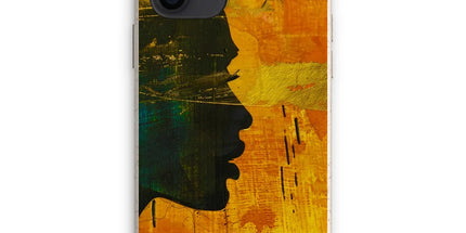 Golden Afrocentric Silhouette Eco Phone Case by Prodigi