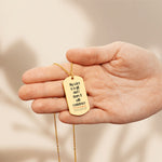 Affirming Her Voice - "My Voice is a Gift" Affirmation Army Tag Necklace