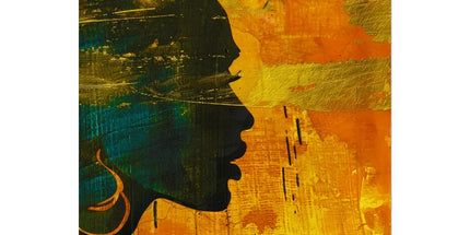 Golden Afrocentric Silhouette Temporary Tattoo by Prodigi