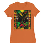 African Print Red Green Yellow Twin Energy  Women's Favourite T-Shirt - D'Sare