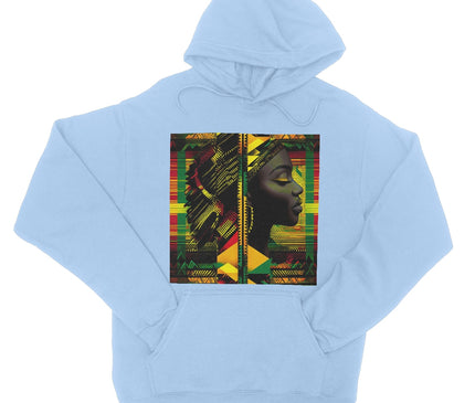 Abstract Red and Green Black Queen Fusion College Hoodie