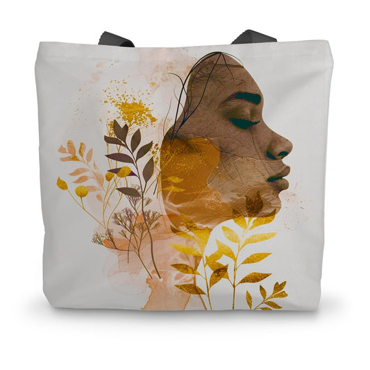 Golden Harmony Silhouette 06 Canvas Tote Bag - D'Sare