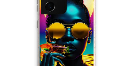 Tropical Sunset Dreams : Neon Vibes Eco Phone Case by Prodigi