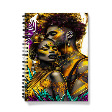 Golden Embrace Majestic Love Waterfall Notebook - D'Sare