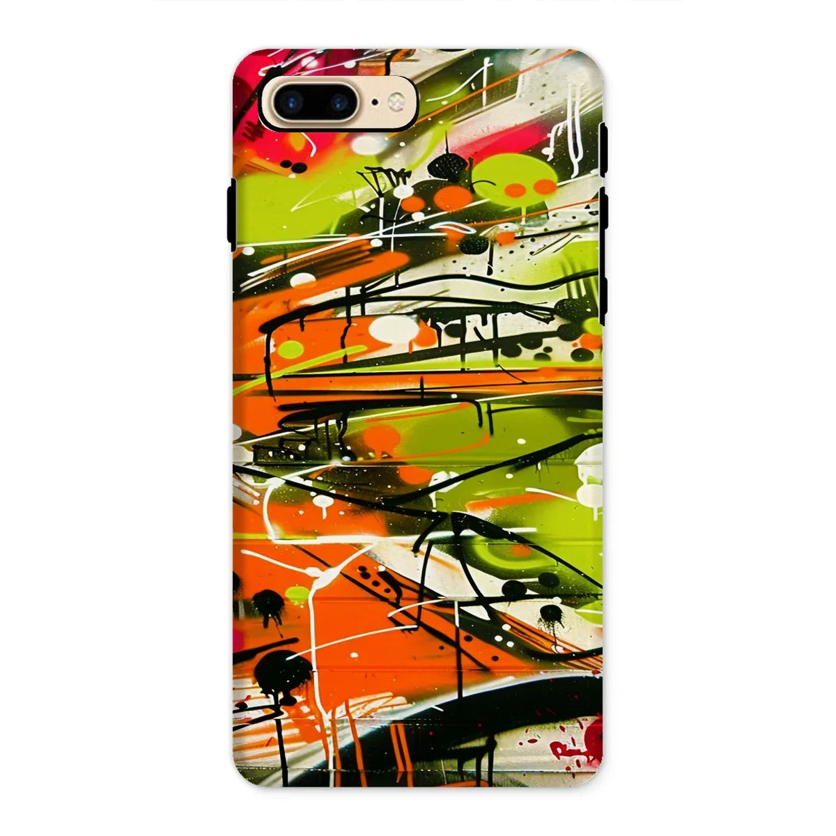 Neon Splatter Symphony: Urban Graffiti Art Tough Phone Case - D'Sare