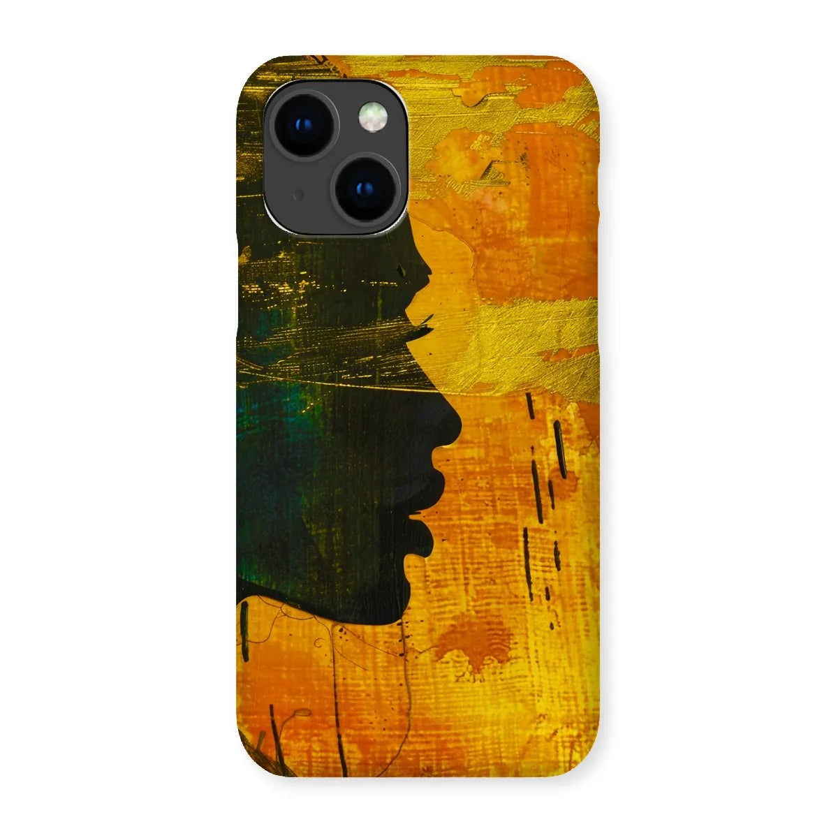 Golden Afrocentric Silhouette Snap Phone Case by Prodigi