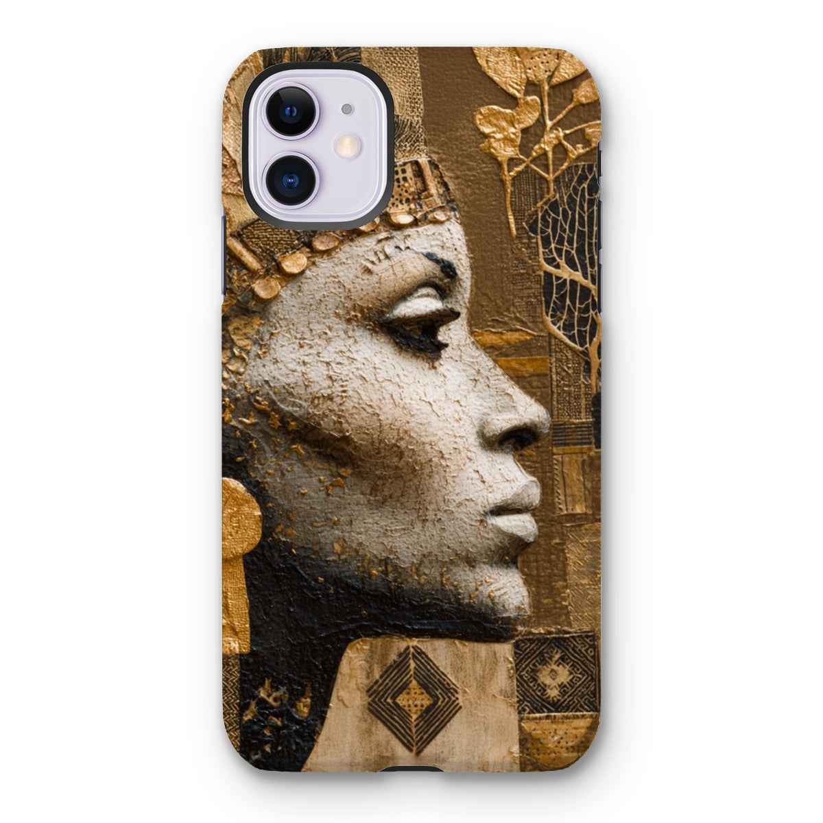 Afrocentric Golden Empress Dual Layer Tough Phone Case