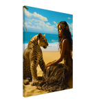 Seychelle Serenity: Golden Sand The Maiden and the LeopardCanvas - D'Sare