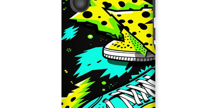Electric Kicks Art: Urban Pop Art Sneaker Explosion, Graffiti Tough Phone Case by Prodigi
