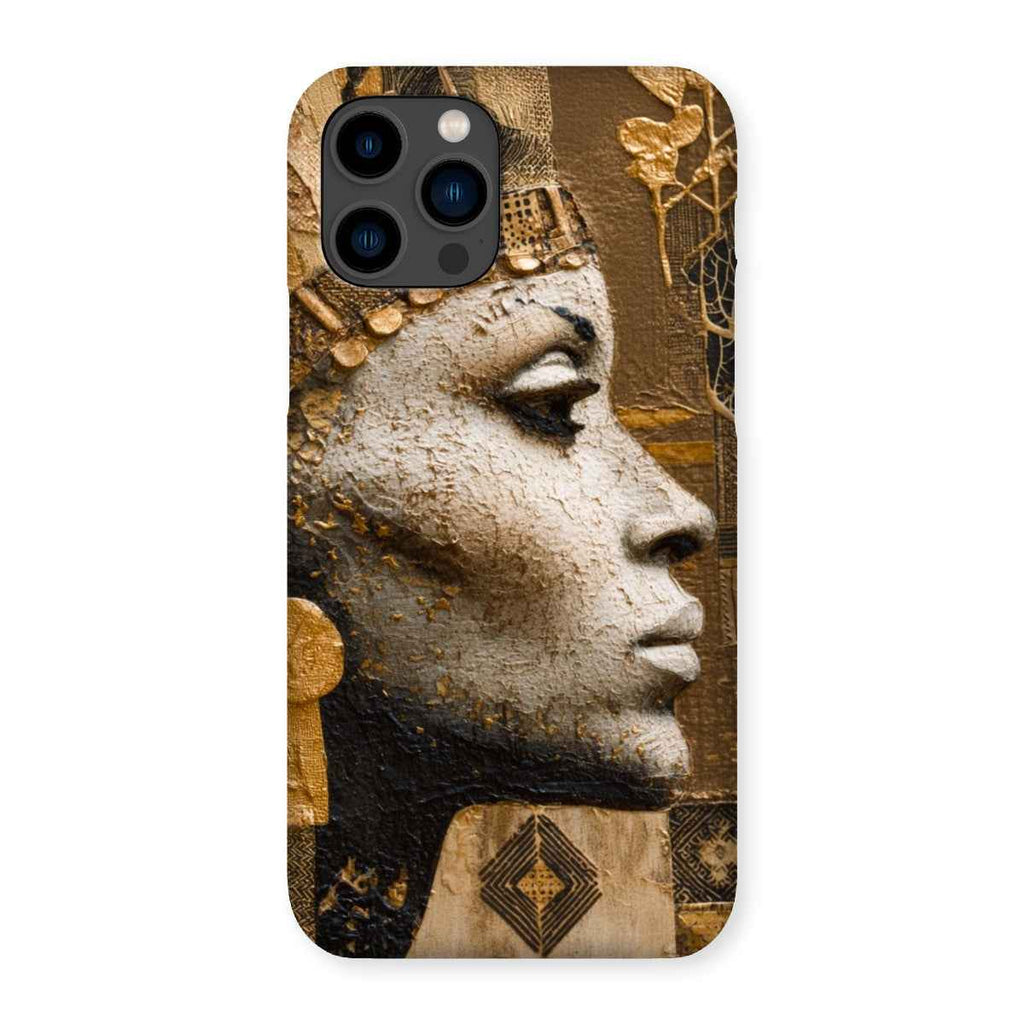 Afrocentric Golden Empress Snap On Phone Case Slim Fit Shatterproof