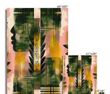 Echos of Duality Golden Pink Reflection Wall Art Poster