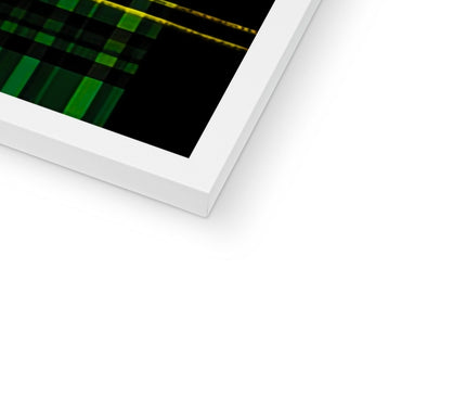 Abstract Red and Green Black Queen Fusion Framed Print