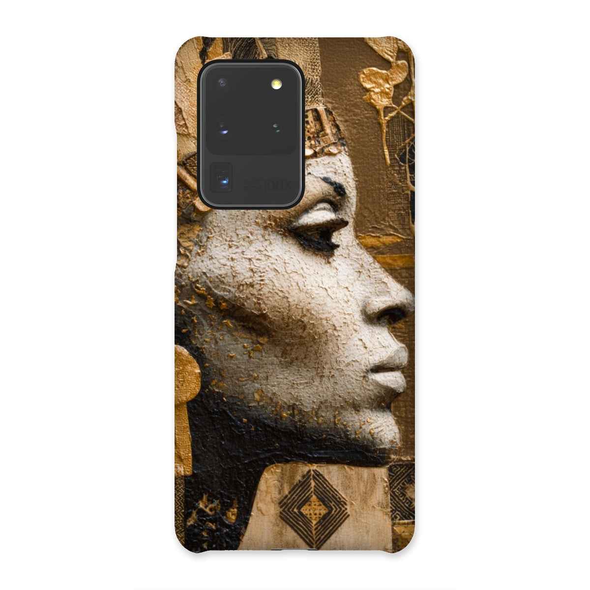 Afrocentric Golden Empress Snap On Phone Case Slim Fit Shatterproof