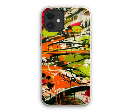 Neon Splatter Symphony: Urban Graffiti Art Eco Phone Case - D'Sare
