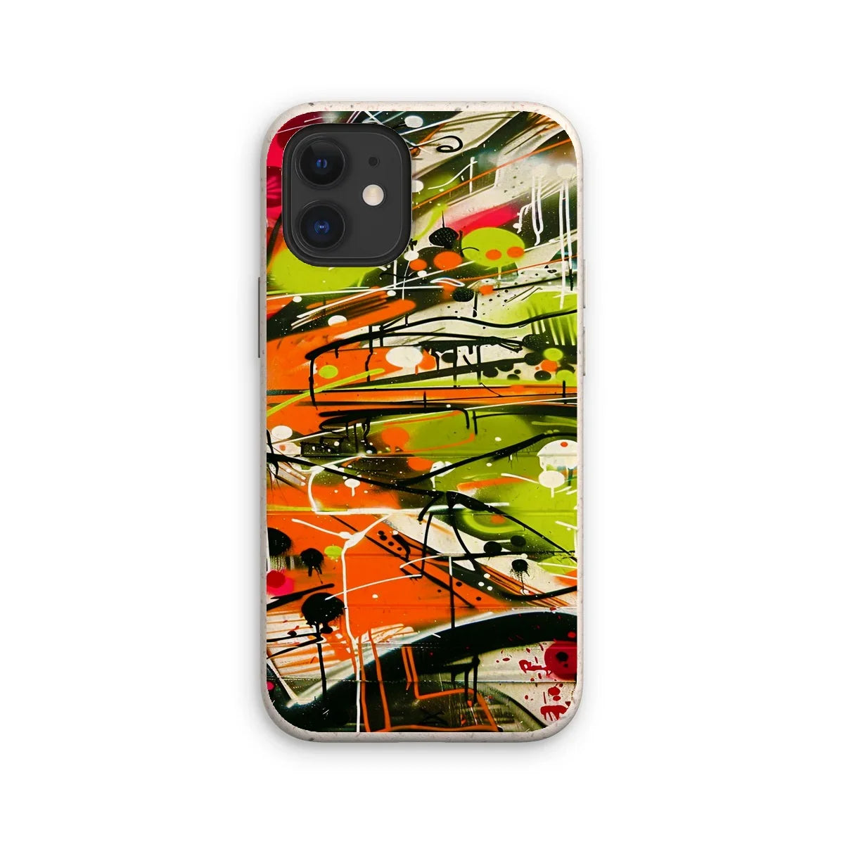 Neon Splatter Symphony: Urban Graffiti Art Eco Phone Case - D'Sare