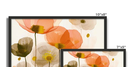 Poppy Echoes Golden Peach Escape Framed Photo Tile by Prodigi