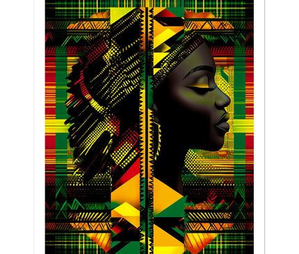 Abstract Red and Green Black Queen Fusion Sticker