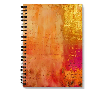Warm Amber Seranade Notebook Eclectic Art - D'Sare