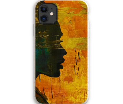 Golden Afrocentric Silhouette Eco Phone Case - D'Sare