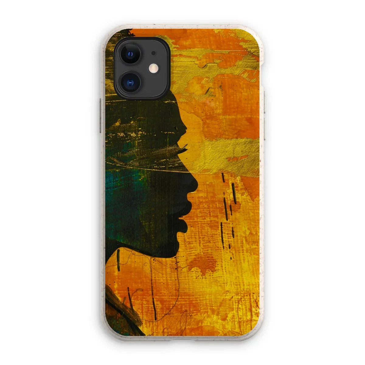 Golden Afrocentric Silhouette Eco Phone Case by Prodigi