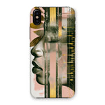 Echoes of Life: Afrocentric Meditation Peach and Gold Abstract Art Eclectic  Snap Phone Case