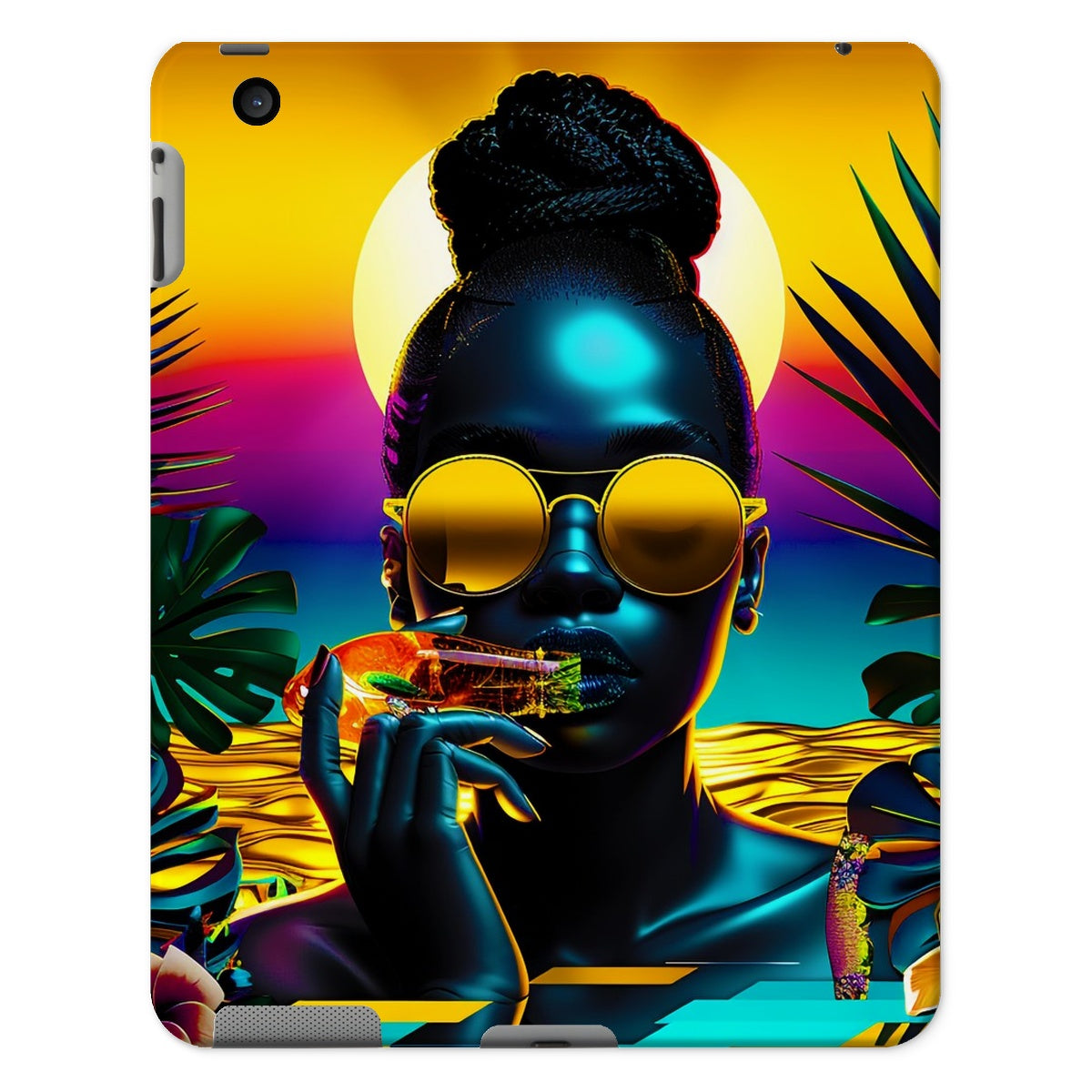 Tropical Sunset Dreams : Neon Vibes  Tablet Cases