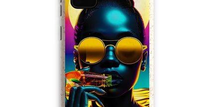 Tropical Sunset Dreams : Neon Vibes Eco Phone Case by Prodigi