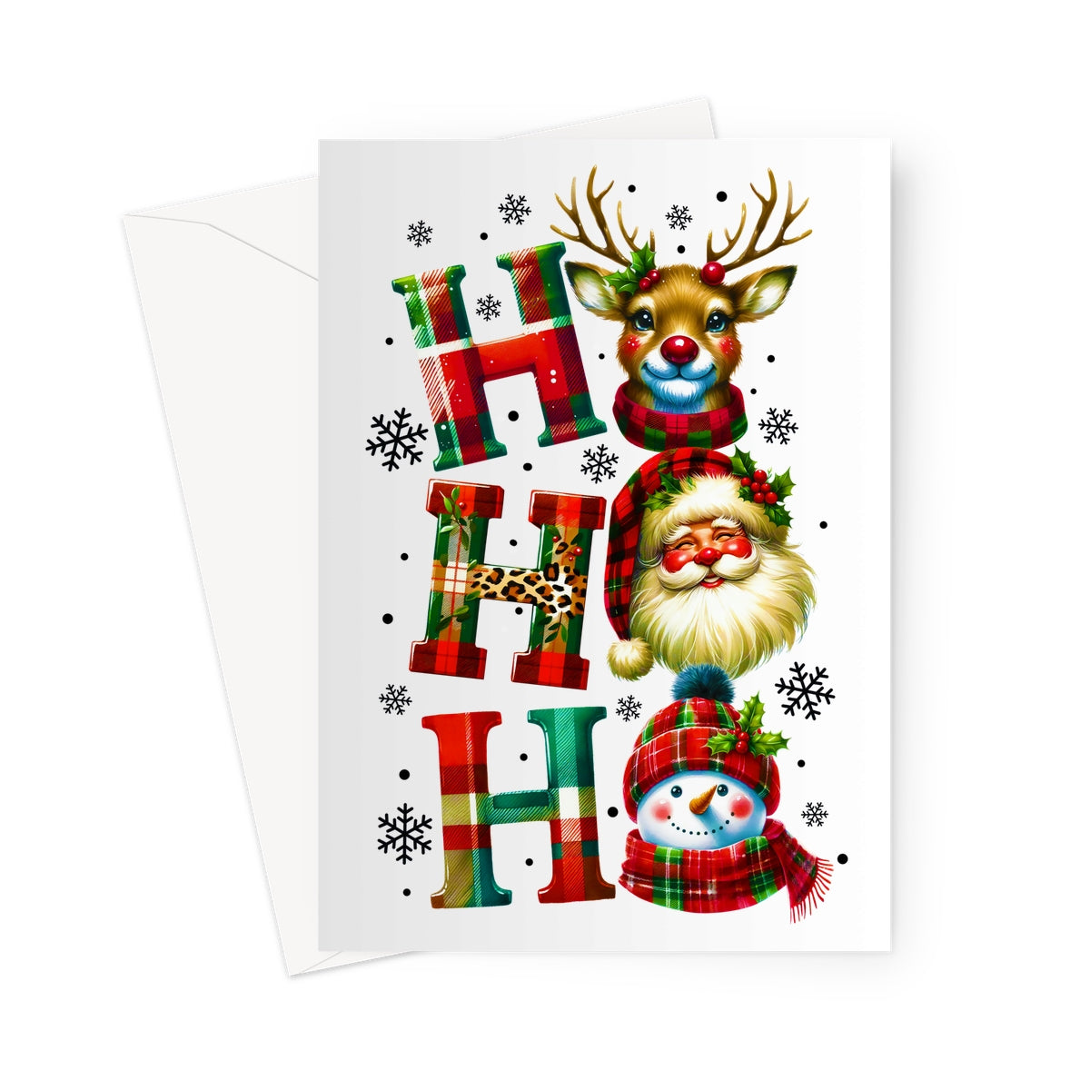 HO HO HO Christmas  Greeting Card